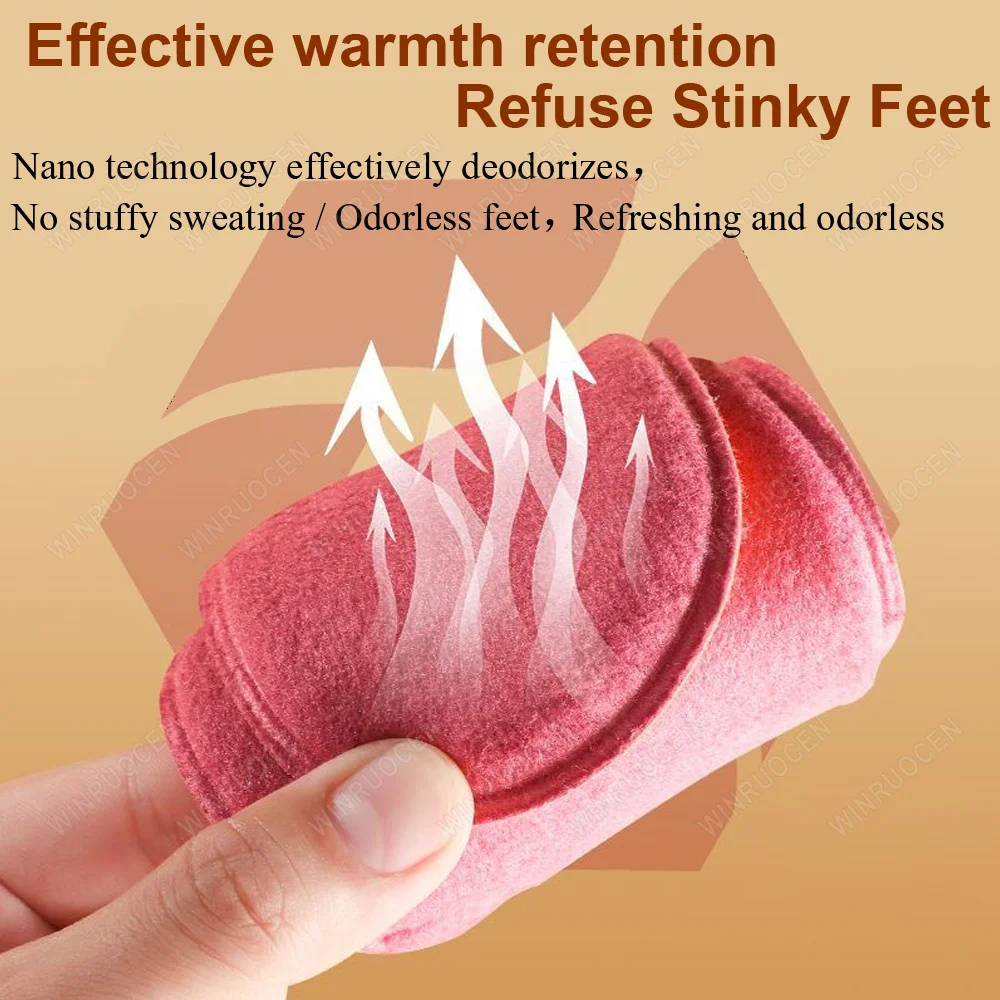 Self Heating Insoles Thermostatic Winter Men Women Memory Foam Feet Winter Thermal Thicken  Arch Support Shoe Pad Heated