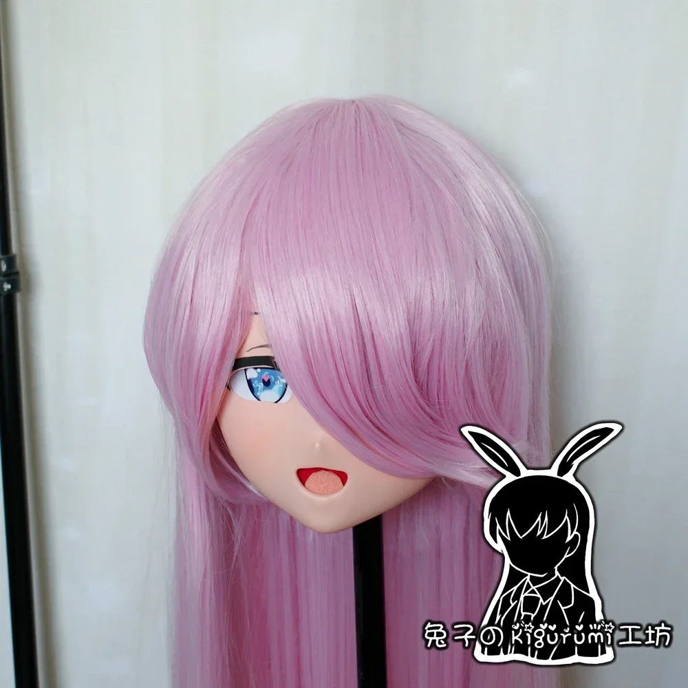 (B20) Handmade Custom Full Head Mask with Backshell Crossdressing Silicone Anime Game Narmaya Kigurumi Cosplay Mask