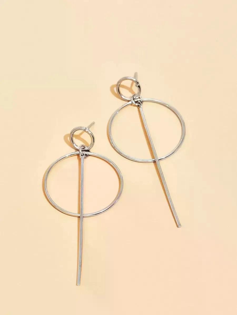 Circle Drop Earrings, designed specifically for women, suitable for holidays, dates, and everyday wear