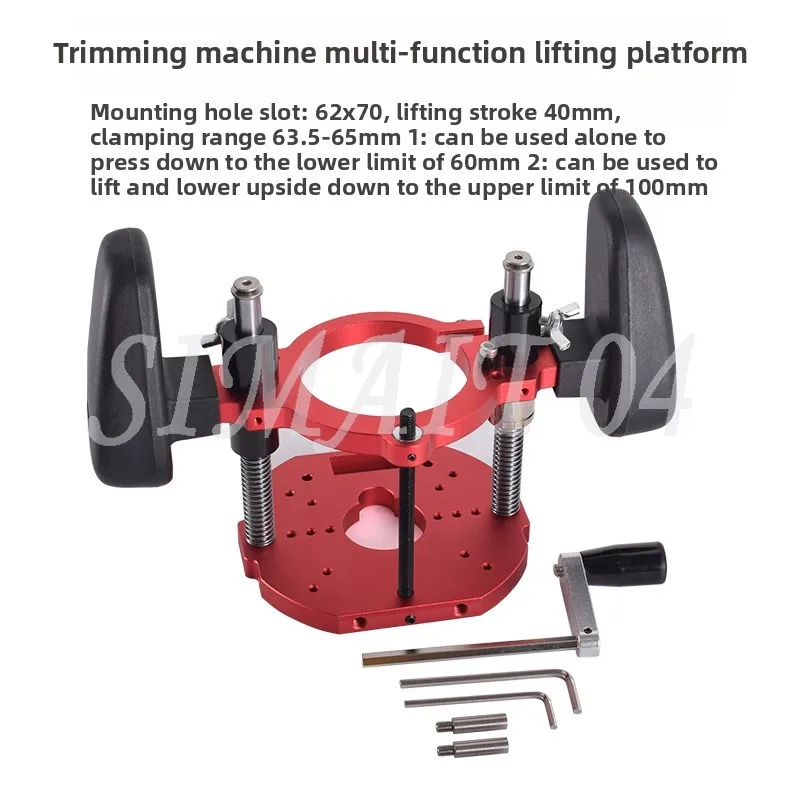 Woodworking Gong Machine Trimming Inverted Lifting Worktable Clamping Base Pressing down Inverting Tabletop for Precision Cuttin