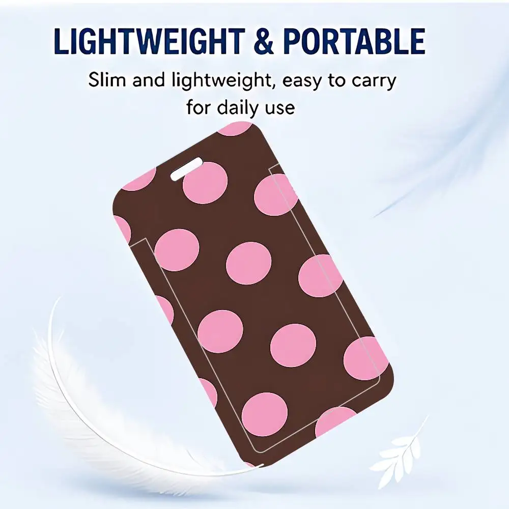 Polka Dot NFC Contactless Sliding Card Sleeve For Student Cards, Bus Cards, ID Cards, And Work Permits