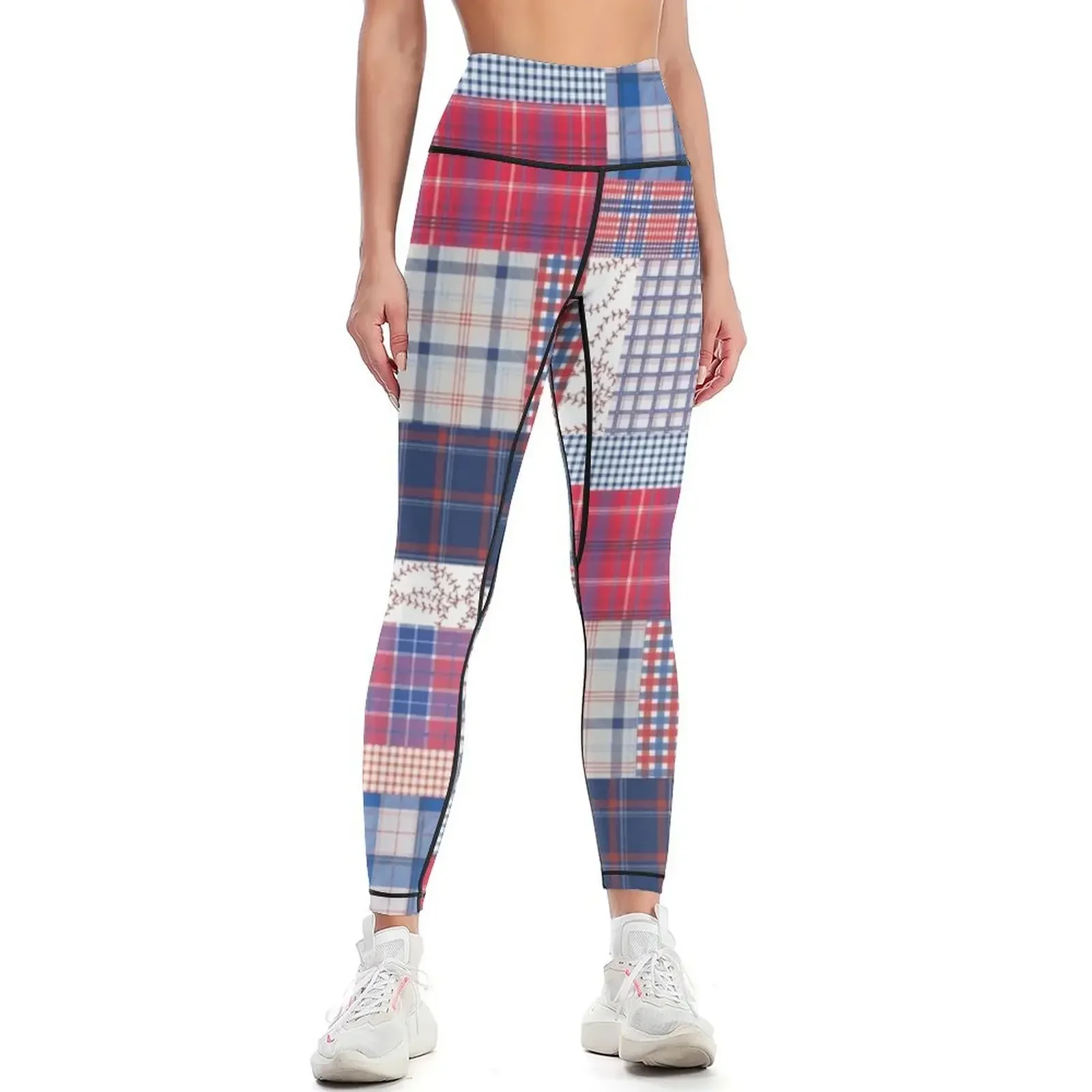 Baseball Patchwork Leggings sporty woman gym Sweatpants active wear Women's sportswear Womens Leggings