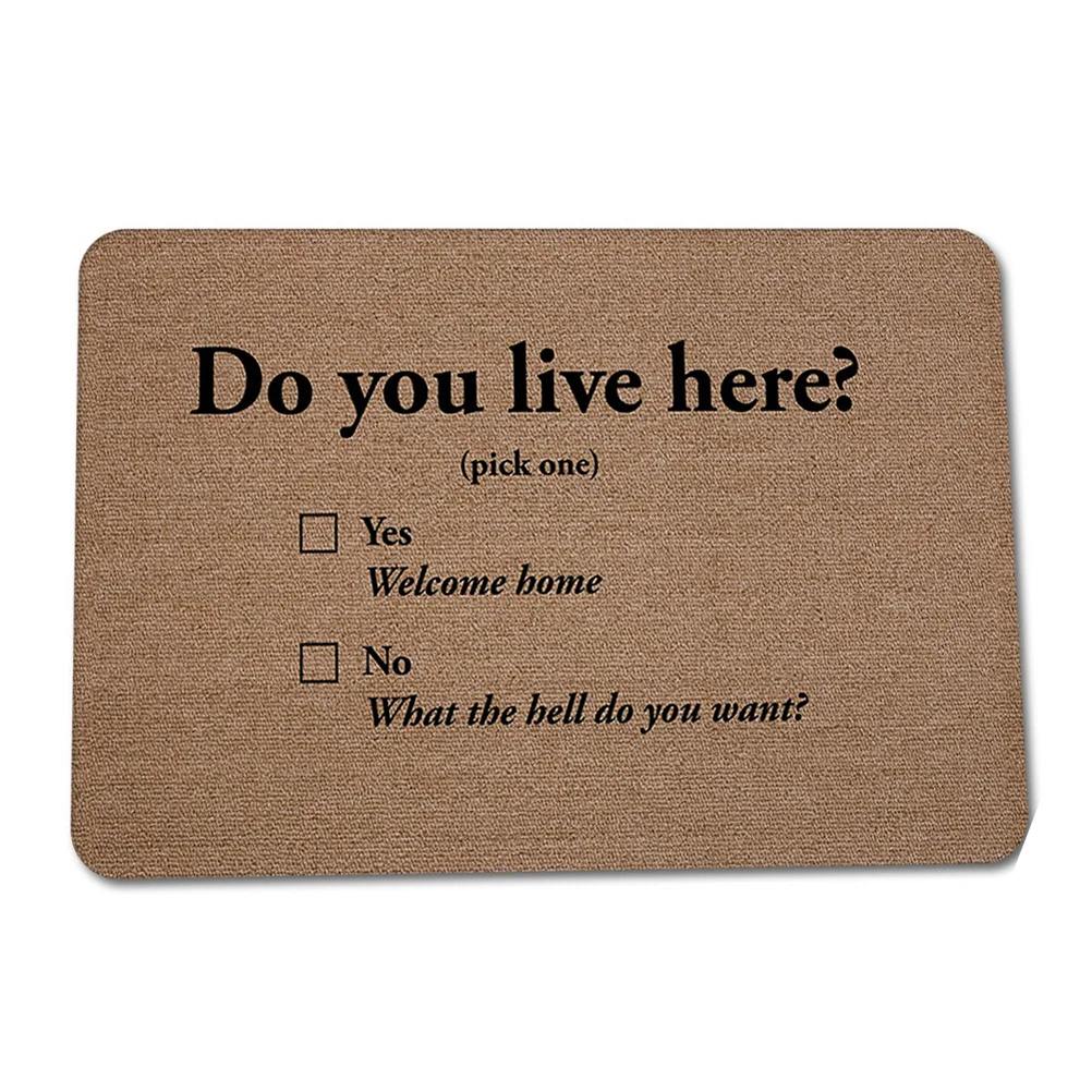 

Non-Slip Rubber Door Mat Durable Welcome Entrance Mat Creative Letter Design Front Door Indoor Outdoor Floor Rug