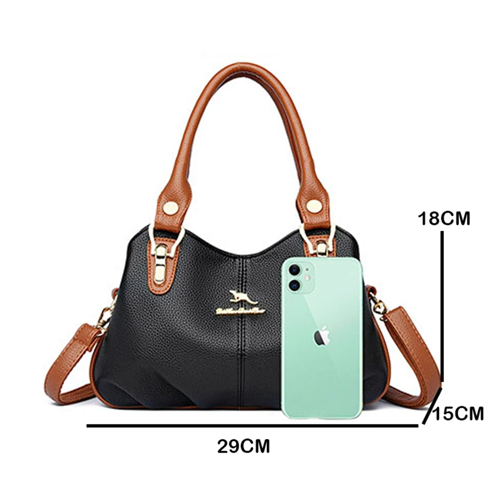 Imagem -04 - Bolsa Crossbody Retrô de Couro Macio para Mulheres Bolsas de Luxo Bolsa de Ombro de Marca Bolsa Feminina 2023