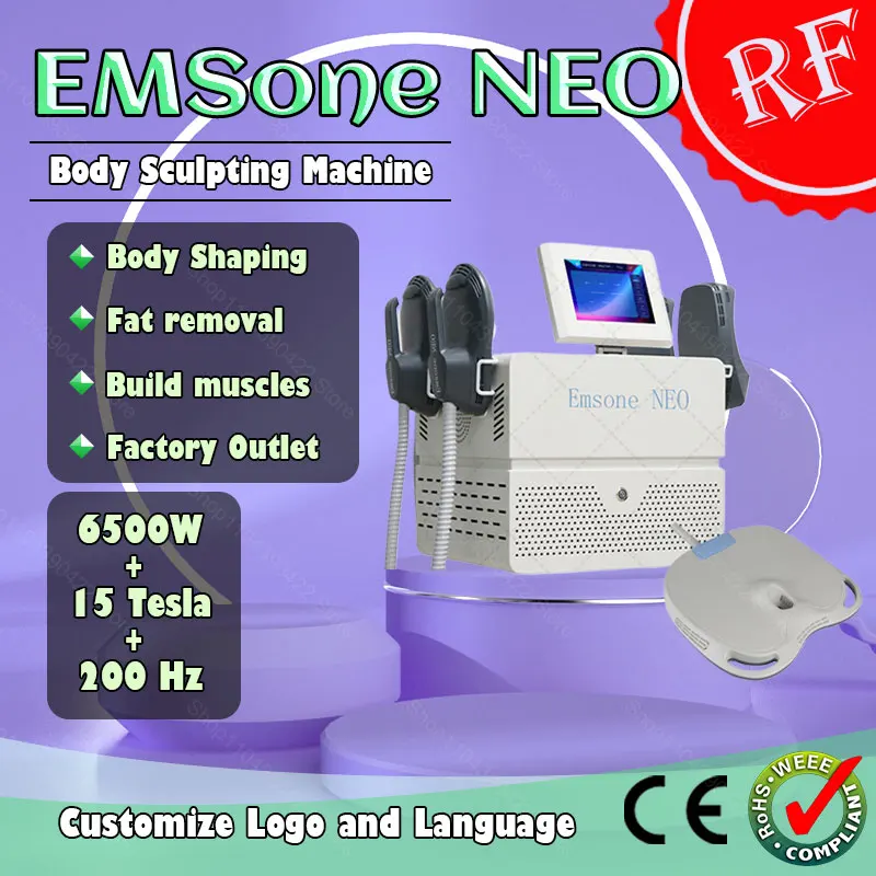 

EMSone NEO muscle stimulation and fat removal specialized equipment 6500W 200Hz RF EMS shaping machine