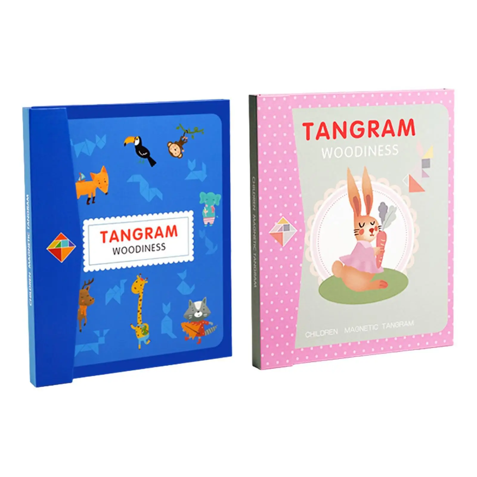 Tangram Puzzle Fun Color Perception Travel Game Shape Pattern Block for Children Kids Adults Boys Girls Preschool Birthday Gift