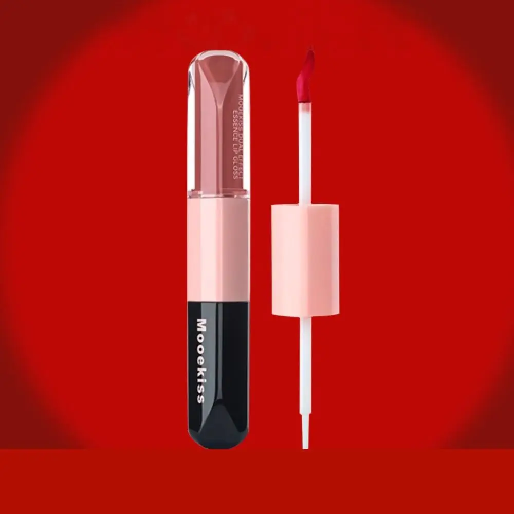 

Fashion Double-headed Mirror Lipstick Moisturizing Anti Drying Moisturizing Lip Glaze Waterproof Non-stick Cup Lip Makeup Women