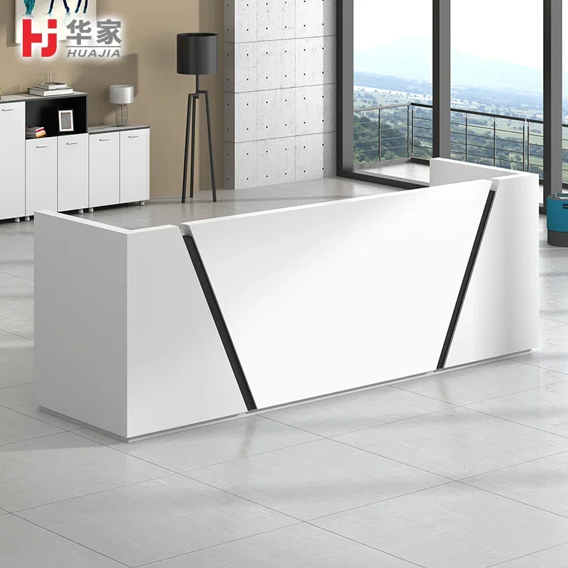 Cashier shop Small front desk Reception desk Simple modern paint welcome desk beauty salon school training bar