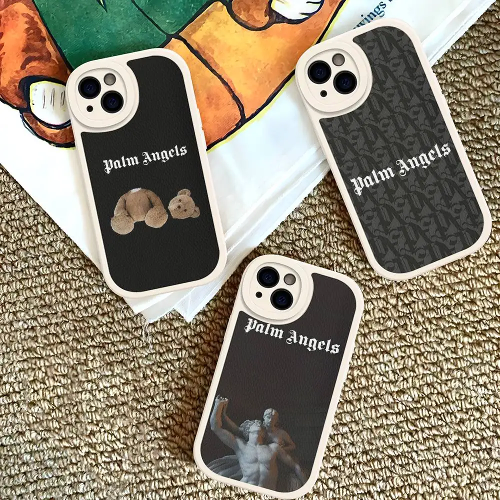 

Palm A-angels Phone Case For IPhone 16 15 14 13 12 11 Pro Max Plus Leather Shockproof Cover