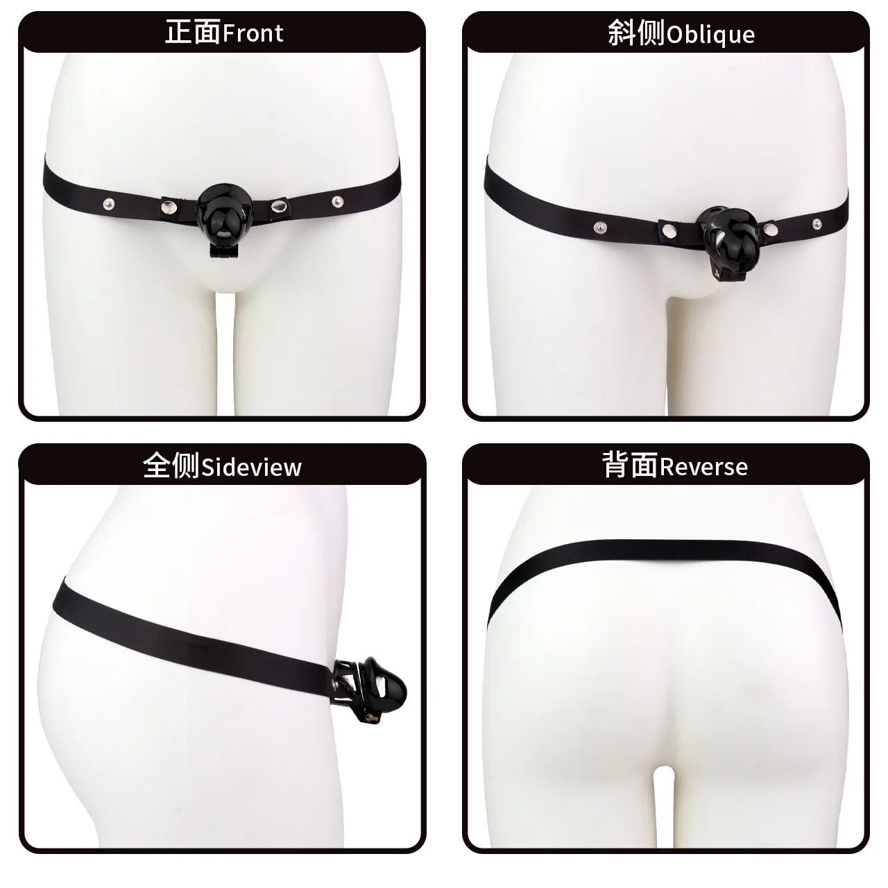 Small Bullet Glans Chastity Cage ABS Resin  Invisible Rings Lockcock Penis Restraint Convenient Wear BDSM Sex Toys For Men view 3