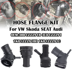 Car Radiator Heat Coolant Hose Flange Water Pipe Connector For VW Skoda SEAT Audi 3B0122291B 3C0122291 1K0122291BE 1K0122291C