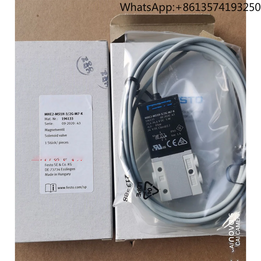 For FESTO Solenoid Valve MHE2-MS1H-3/2G-M7-K 196133