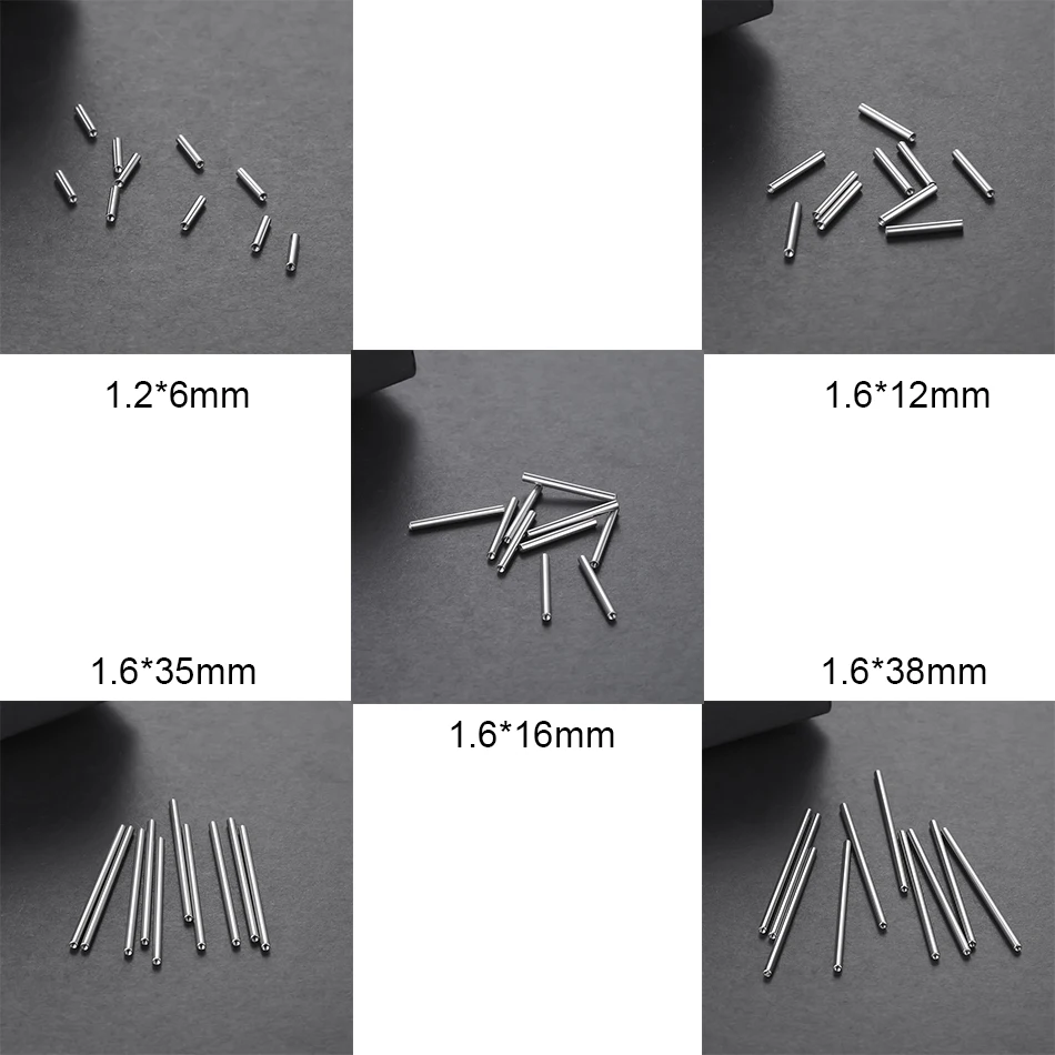 10pcs/lot Titanium Internally Thread Tongue Rings Piercing Replacement Accessories Ear Helix Piercing Bar Language Rings 14G 16G