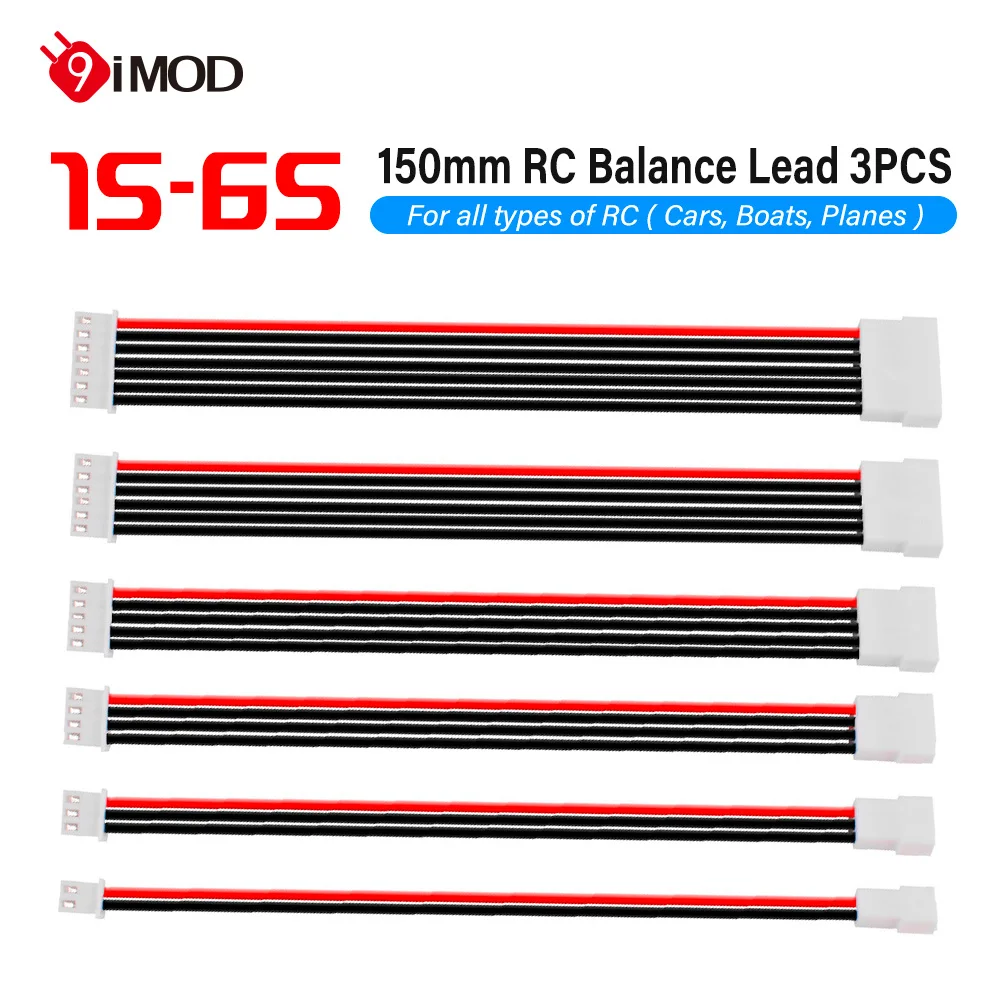 9IMOD  150MM Extension Cord 1S 2S 3S 4S 5S 6S Lipo Balance Wire For All Types of RC Cars  Boats Planes Lipo Battery Charger