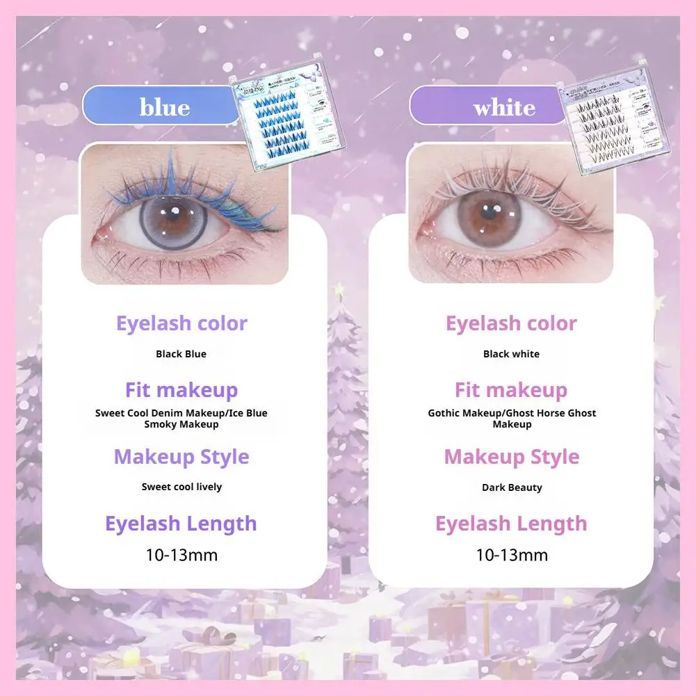 ขนตาปลอมแบบเส้น สีม่วง น้ำเงิน น้ำตาล 1 ชิ้น ขนตาพรีเมียมมิงค์นุ่ม ให้ความหนาและสีสันสดใส สำหรับต่อขนตา