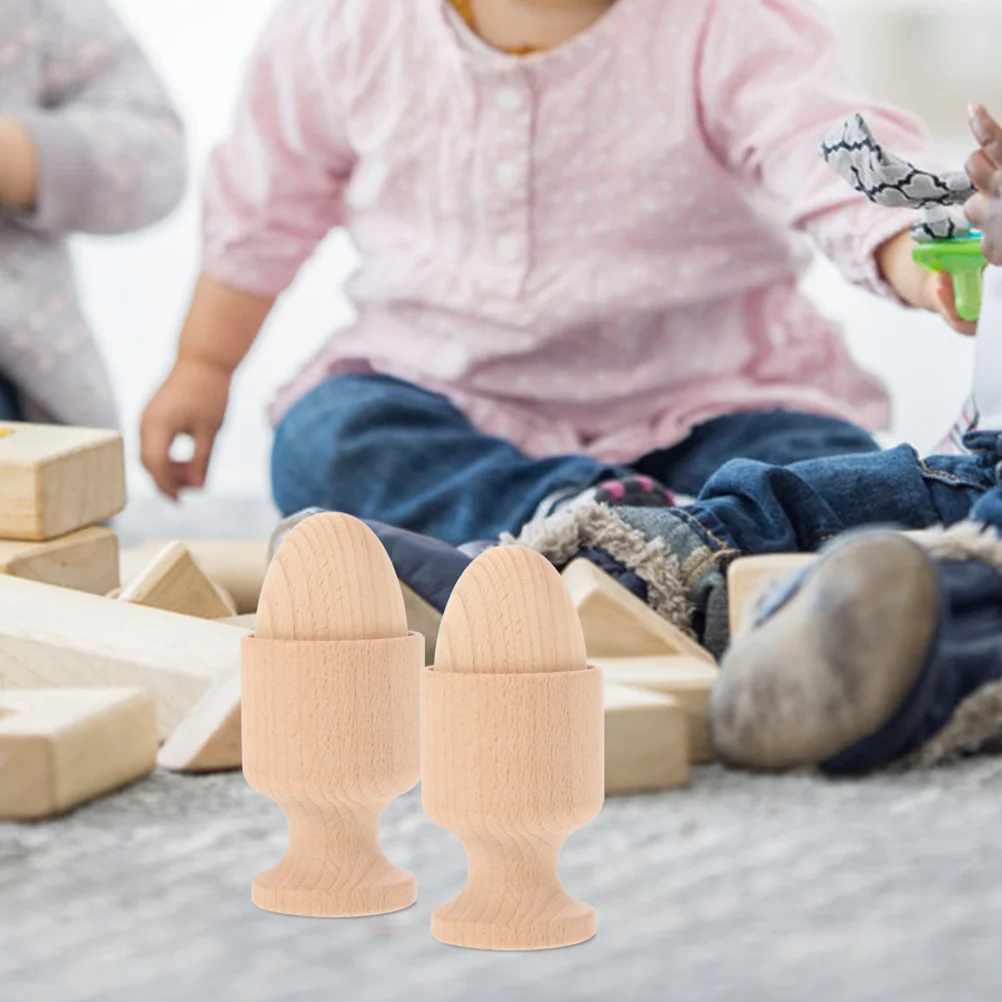 Taza de madera, rompecabezas educativo Montessori para bebé, coordinación mano-ojo, práctica de habilidades, suave y seguro, 1 ud.