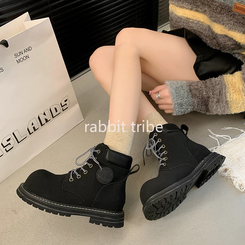 الموضة بلون الدانتيل يصل أحذية بوت قصيرة الأحذية النسائية الدافئة الكلاسيكية الرجعية أحذية نسائية فاخرة مصمم المضادة للانزلاق الأحذية النسائية