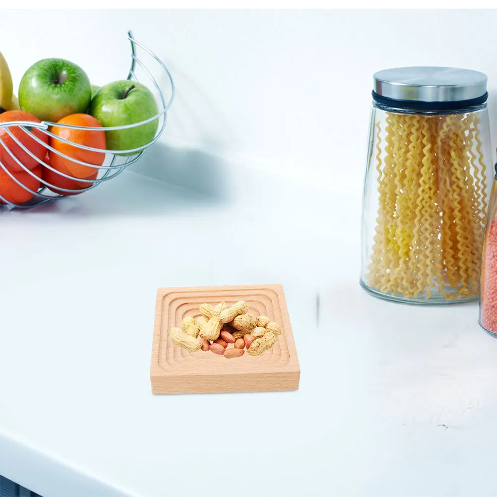 

2pcs Japanese Wood Serving Tray: Unique Water Pattern Fruit Platter For Kitchen Dining Party Breakfast Rectangular Snack