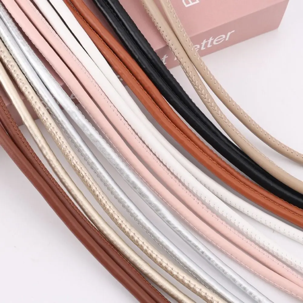 PU Leather Single Shoulder Bag Strap Solid Color Adjustable Length DIY Bag Accessories Lightweight Handbag Strap For Women