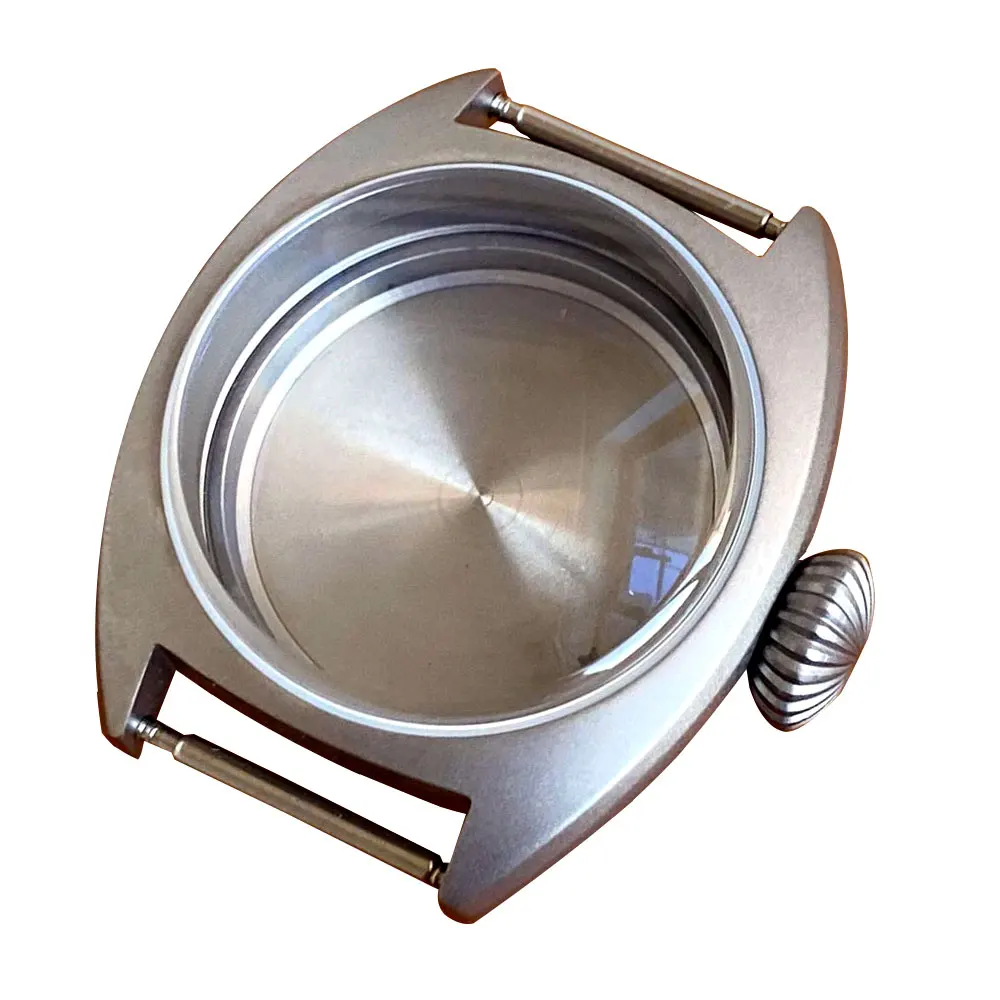 36mm fit W10 khaki barrel shape titanium case NH35 NH38 ETA2824 