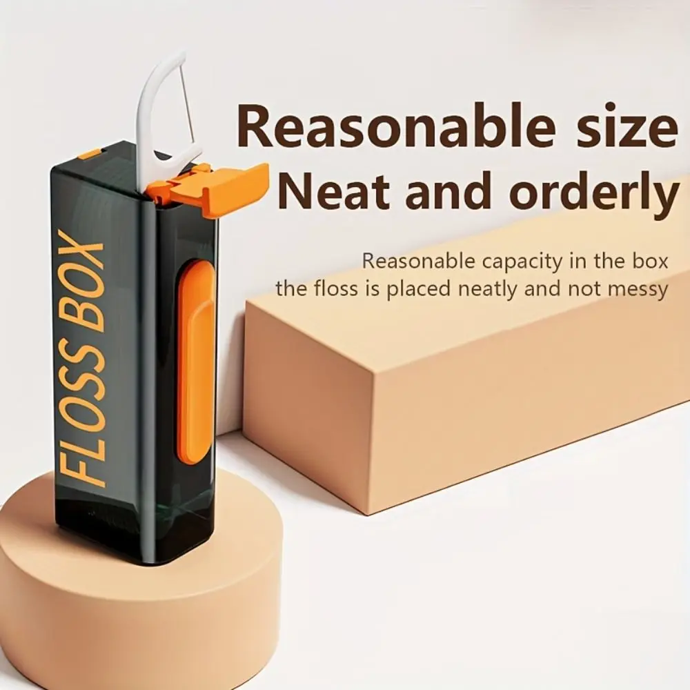 Mini Automatic Pop-Up Dental Floss Box Automatic Pop-Up Dustproof Floss Stick Storage Box Portable Creativity