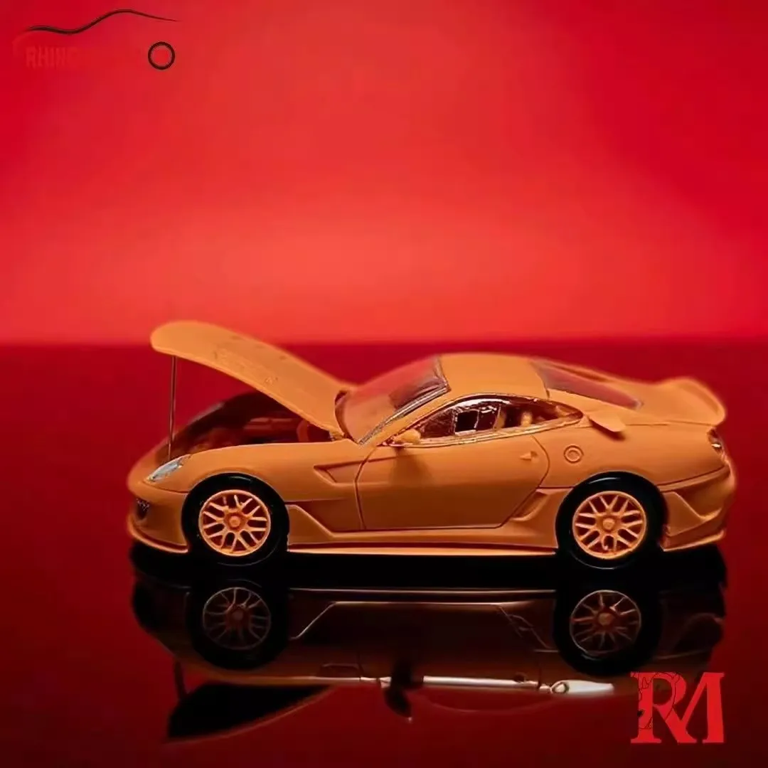 [Pre-encomenda] Modelo de rinoceronte RM 1:64 599XX Modelo de coche de aleación con capó de motor que se puede abrir