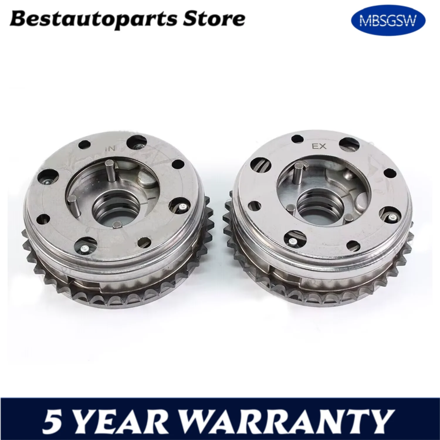 

2Pcs Intake&Exhaust Camshaft Adjuster VVT Gears For BMW Mini Cooper S B38 B48 B58 11368684920 11368684921 Car Replacement Parts