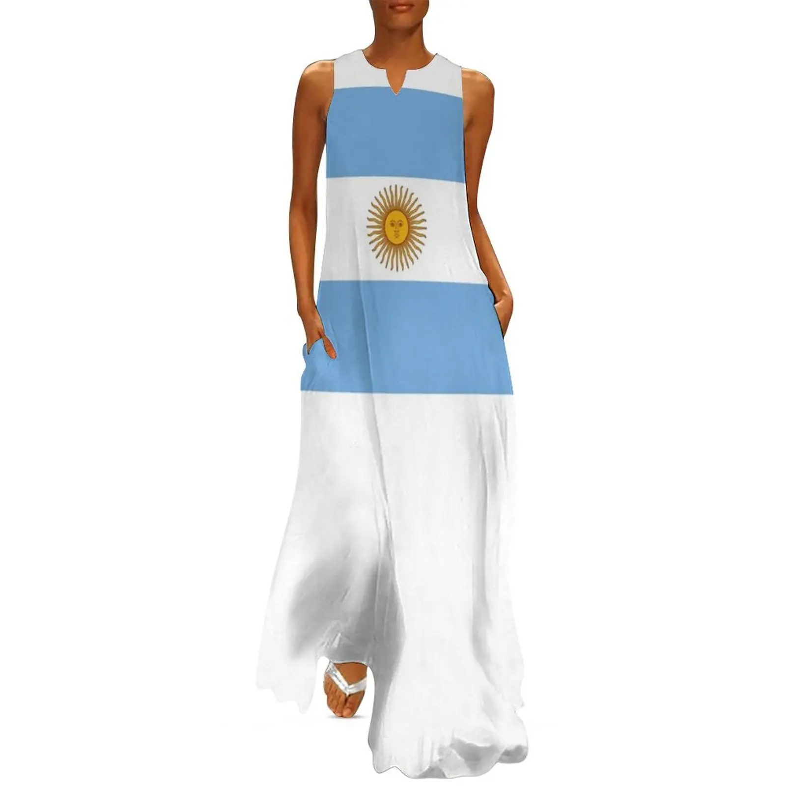 Flag of Argentina - Bandera de Argentina Long Dress birthday dress for women dress for women