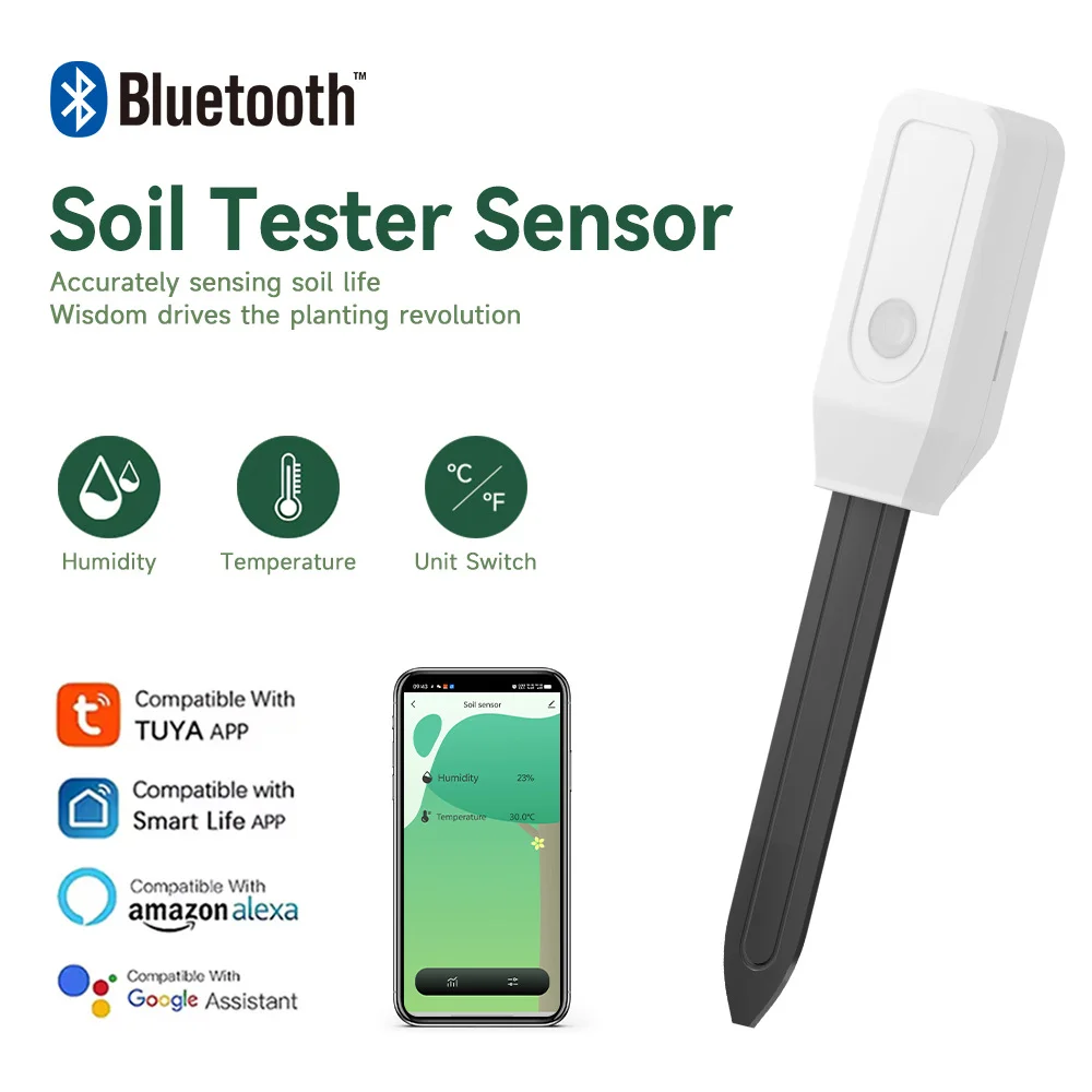 Tuya Smart Soil Sensor Zigbee Bluetooth Multi-function Soil Detector Soil Monitoring
