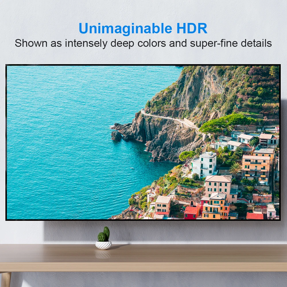 FSU 8K 4K HDMI 케이블, 편조 Cord-4K @ 120Hz, 8K @ 60Hz, DTS:X, HDCP 2.2 및 2.3, 48Gbps HDR 10, Roku TV, PS5, HDTV, 블루레이와 호환 가능