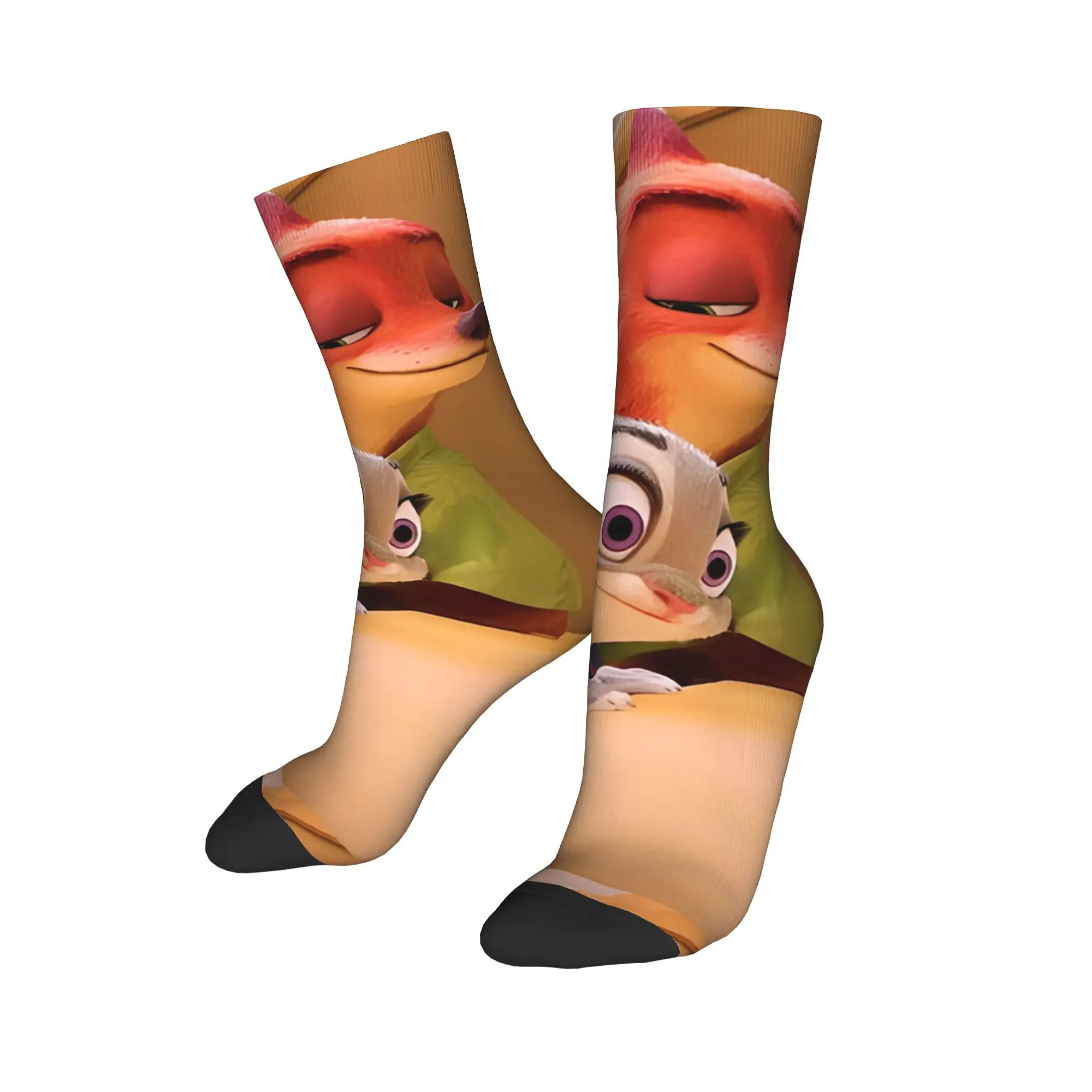 Winter Warm Hip-hop Unisex Zootopia Judy and Nick  Socks Rabbit Sweat Absorbing Crew Socks