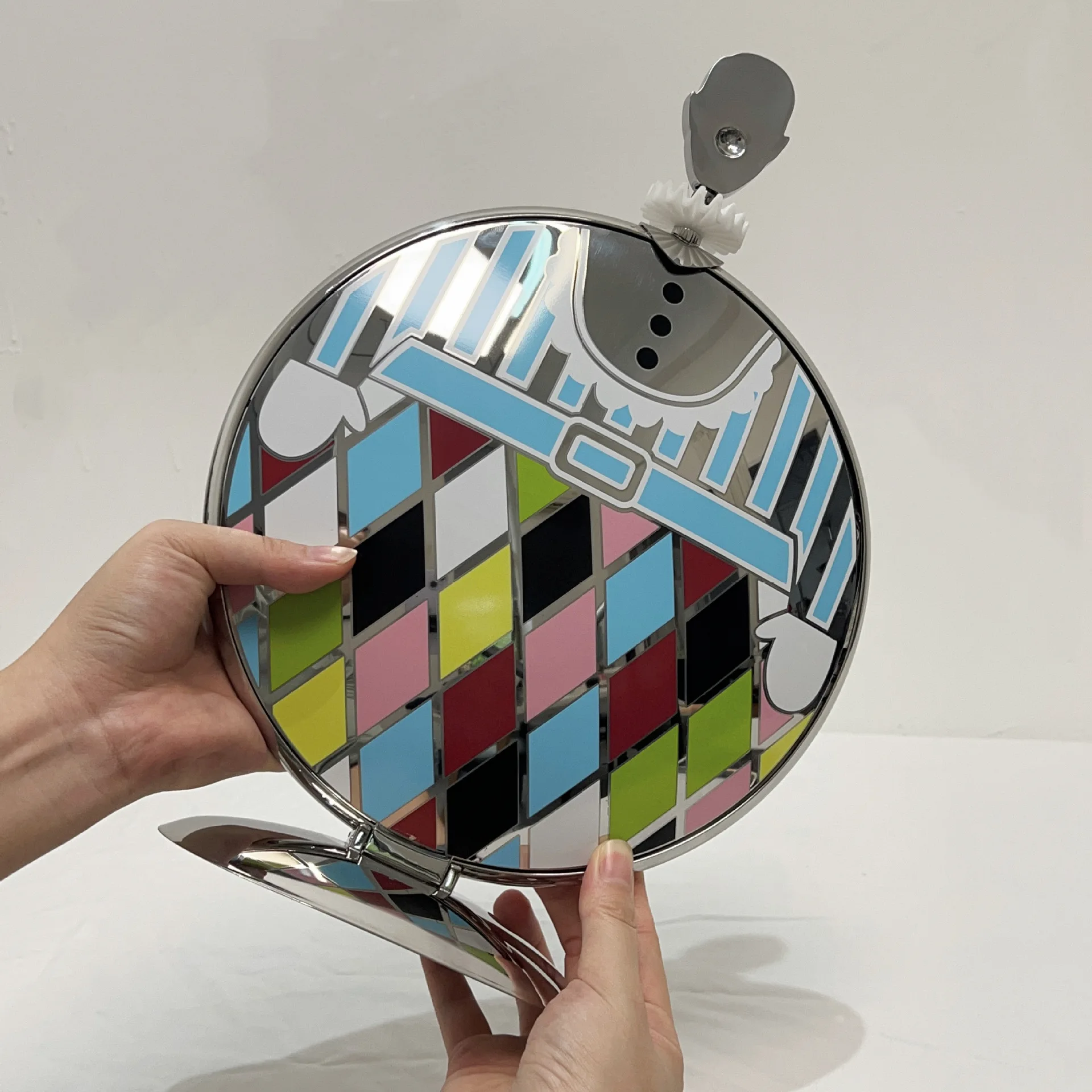 Round fat storage cake rack foldable creative light luxury dessert dessert plate exquisite ornament gift housewarming table