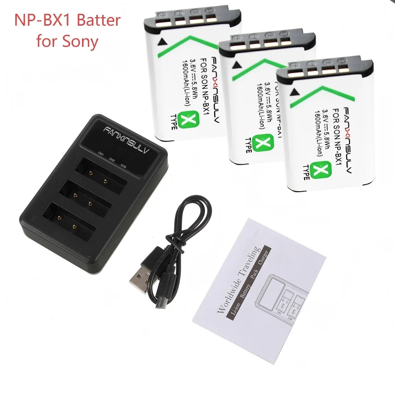 NP-BX1 for Sony zv1 camera battery RX100M7 M5A M6 black card M2 M3 HX60 HX300 M4 M5 RX1R WX500 HX50 WX350 HX90 charger
