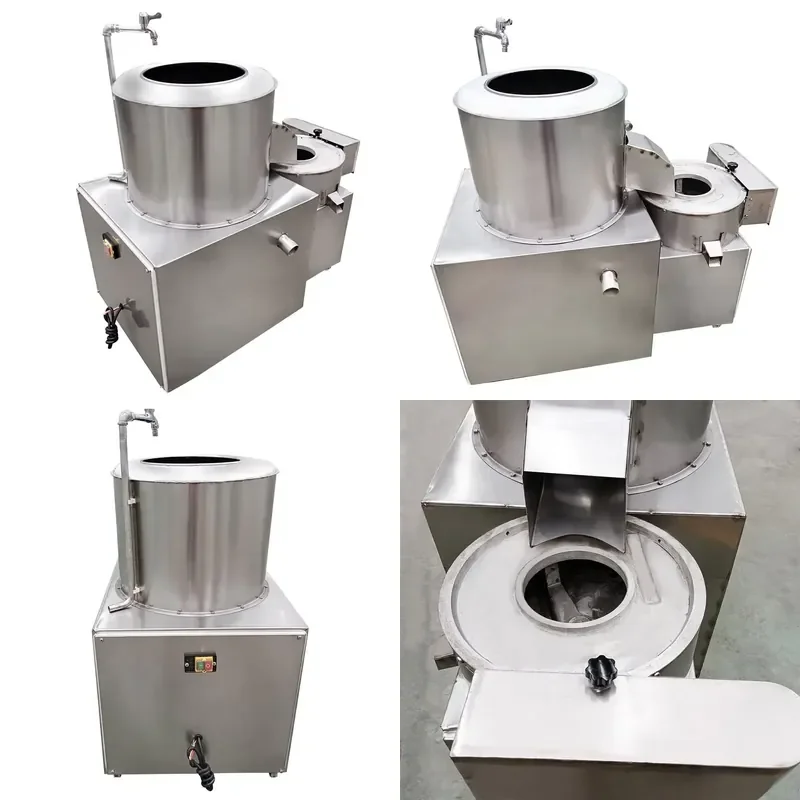 Industry Electric Potato Chip Wash Cutter Slice Slicer Peel Potato Peeler Cutter Machine and Cut