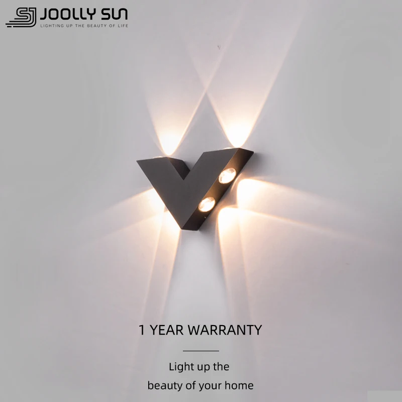 Imagem -06 - Joollysun-modern Led Wall Light para Home Decor Alumínio Sconces Lâmpada de Parede Iluminação para Porta Corredor Exterior e Interior