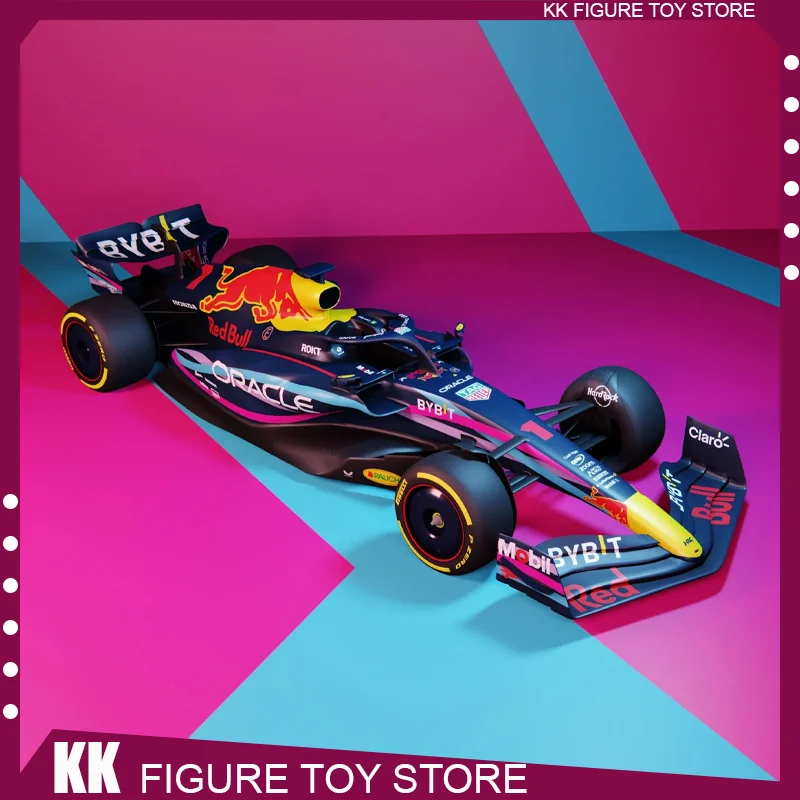 Bburago-coche de carreras modelo Rb19 versión Miami F1, escala 1:43, edición de carreras, aleación fundida a presión, vehículo de lujo, regalo de juguetes, 2023