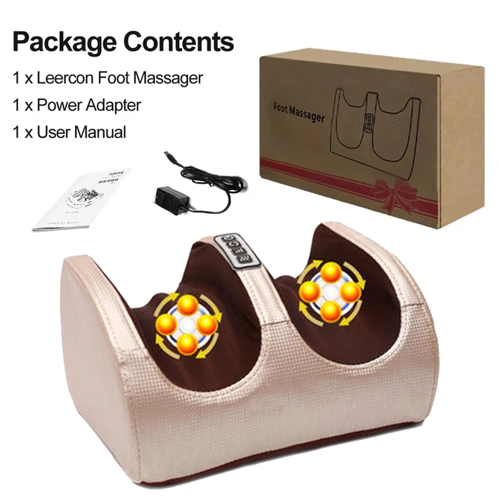 Elektrische voetmassage Verwarmingstherapie Hete compressie Shiatsu Kneden Roller Spierontspanning Pijnbestrijding Voet Spa Machine