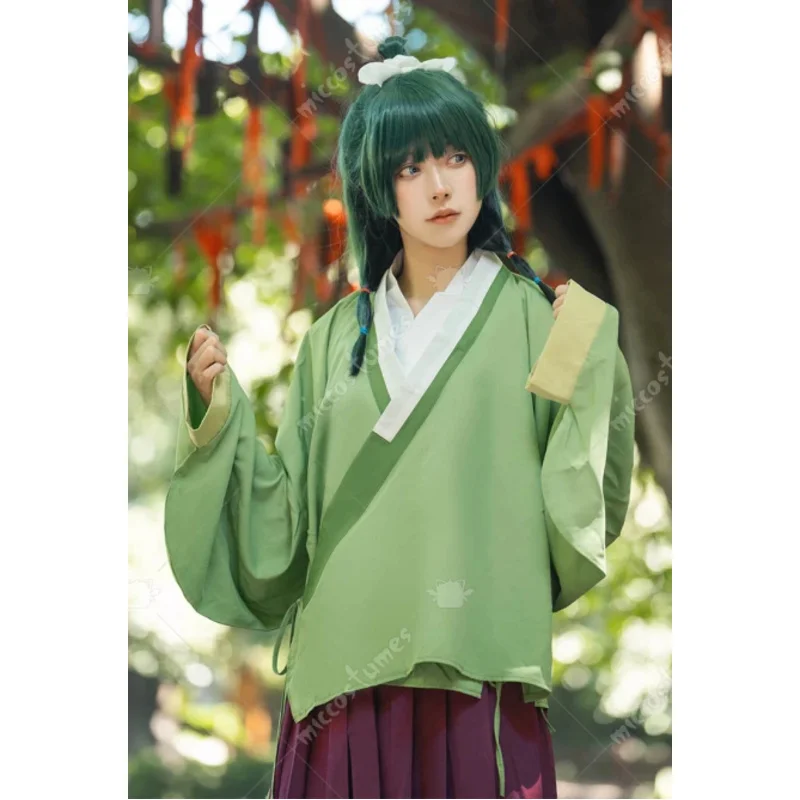 

25COSMiccostumes Women's Maomao Cosplay Costume Top and Skirt with Hair Tie and Collar