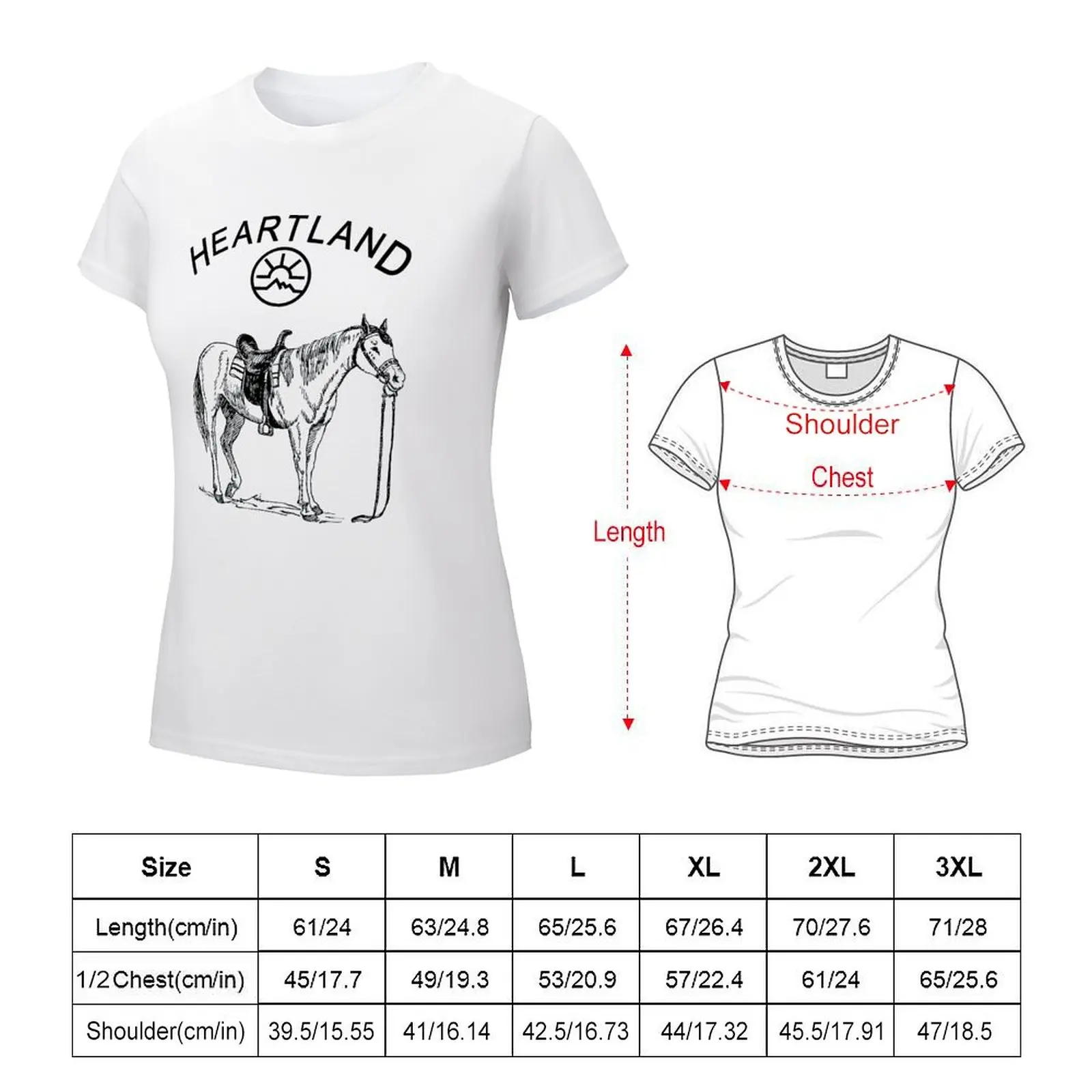 Heartland , Heartland Horse T-shirt summer top plus size tops graphics Women's summer blouses 2024