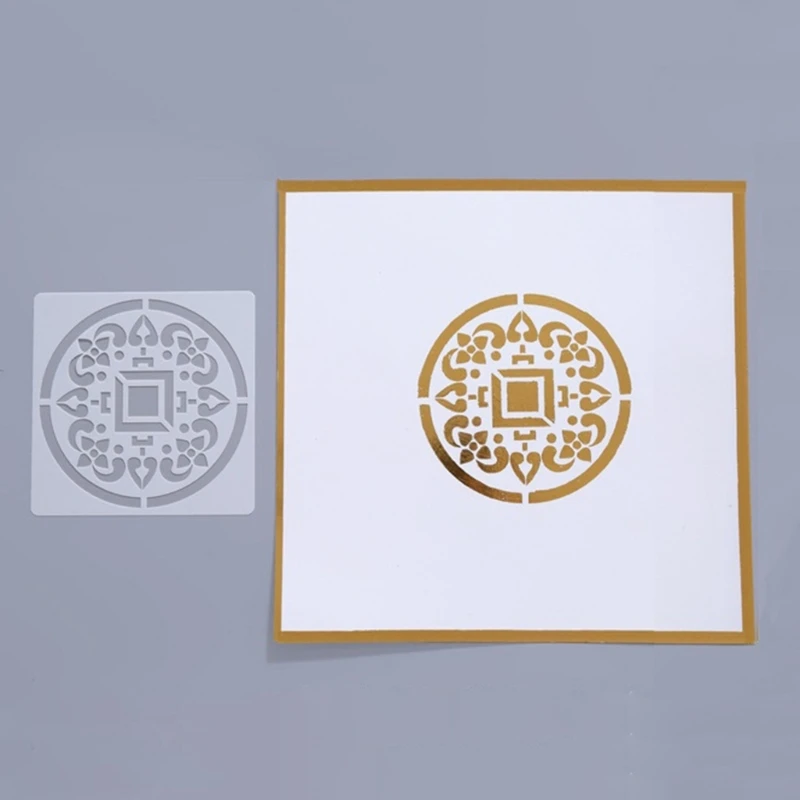  Artistic Mandalas Drawing Template Durability PET Stencil For Home School Projects