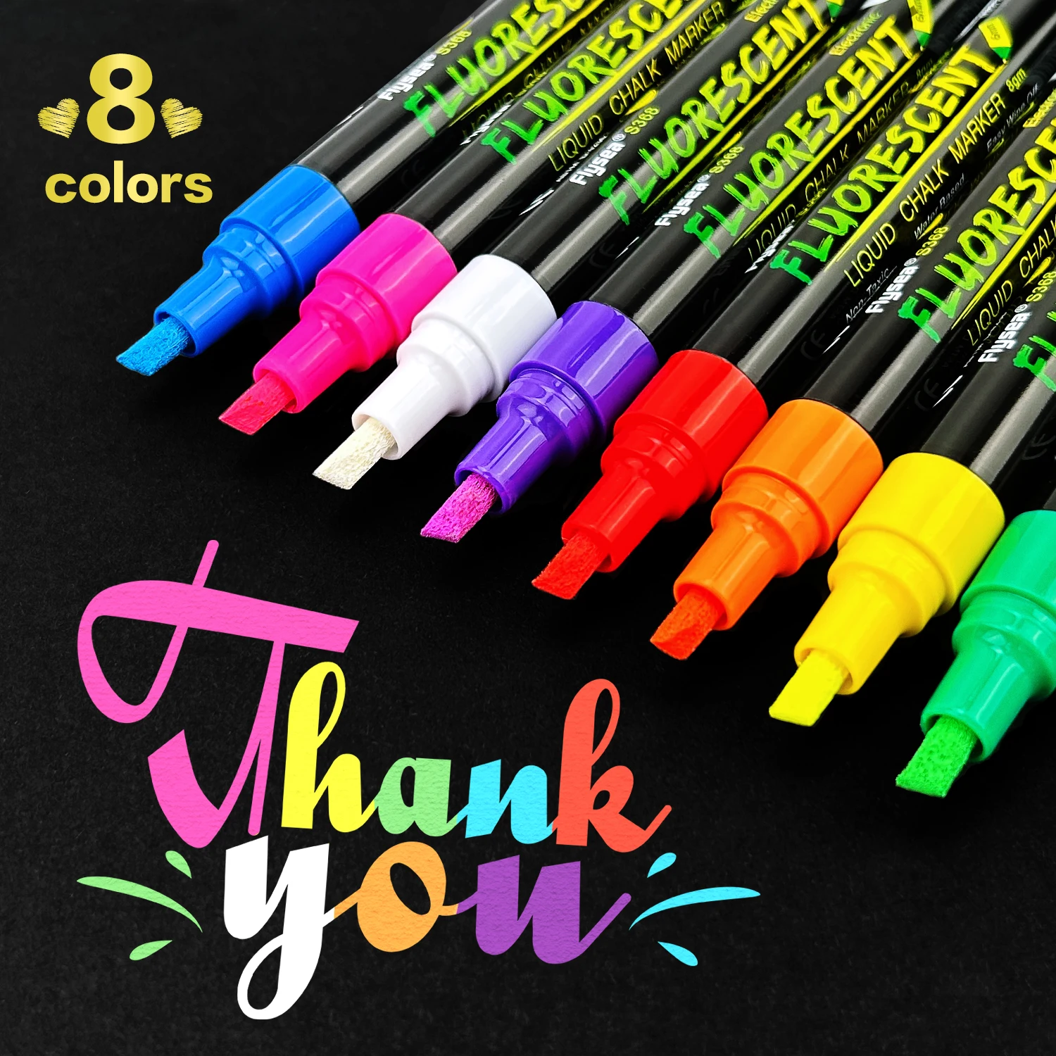 8 Color Liquid Chalk Erasable LED Highlighter Fluorescent Marker Pen Art Painting,For Whiteboard Advertisement Chalkboard