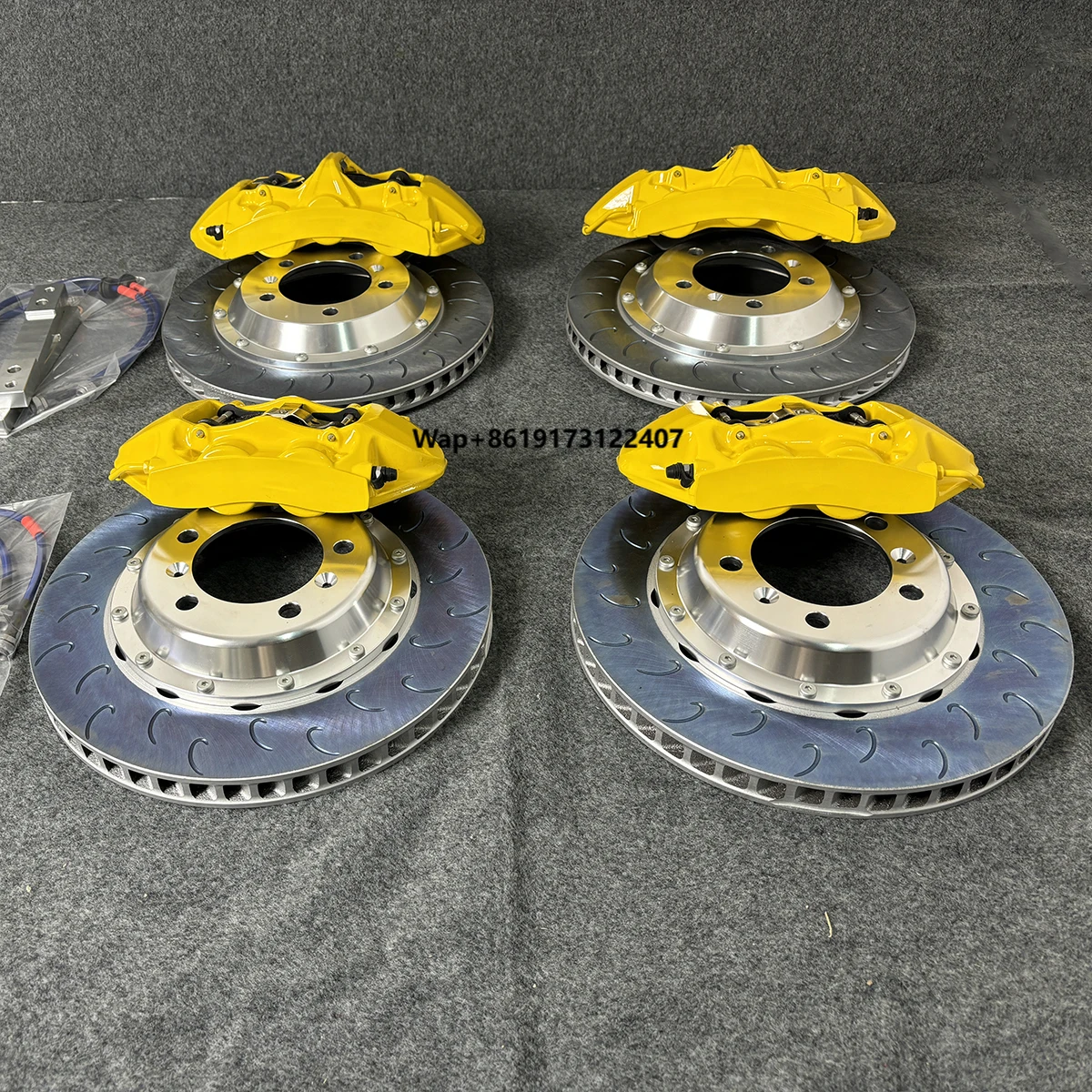 

Yellow Brake Kit :Front GT6 6-piston Car Caliper, Rear GT4 4-piston Brake Caliper for Type R Fit Series