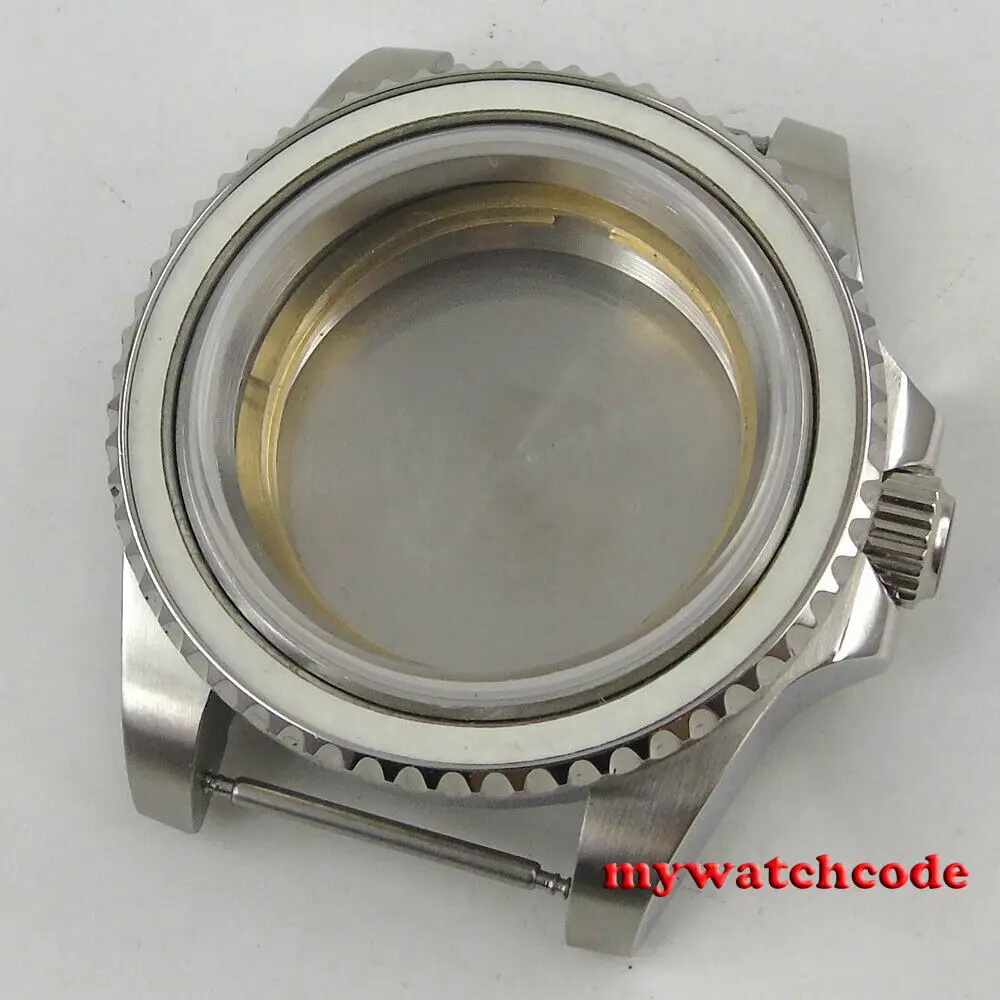 40Mm Mặt Kính Sapphire Kính Phẳng Hồ Thép Không Gỉ Phù Hợp Với ETA 2824 2836 8215 NH35A NH36A Phong Trào