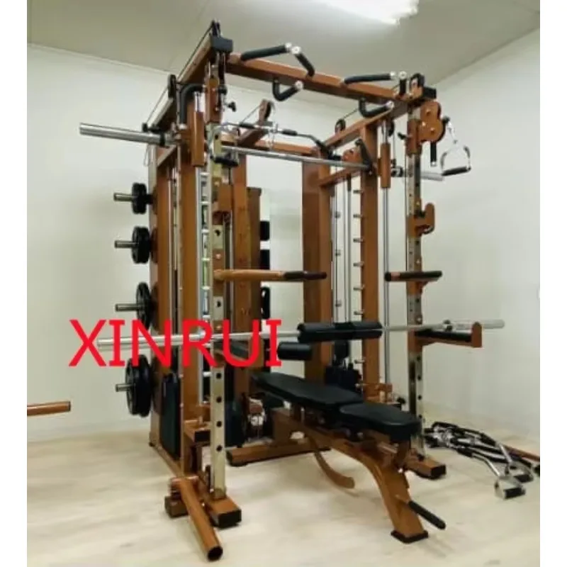 

Best Price Home Gym Equipment Bodybuilding Fitness Machine Three Stations Multi-functional Smith Machine