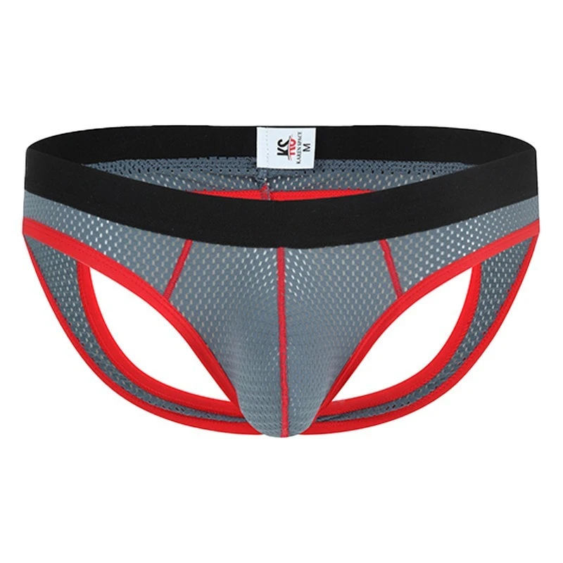 

Mesh Open Back Briefs for Men Low Waist Breathable Athletic Underwear Gays Erotic U Convex Pouch Jockstrap Homme Sexy Underpants