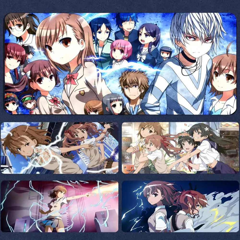 A Certain Scientific Railgun Mouse Pad Large PC Mouse Pad Rubber Base Gaming Desk Mat For Keyboard Gamers Office Accessories