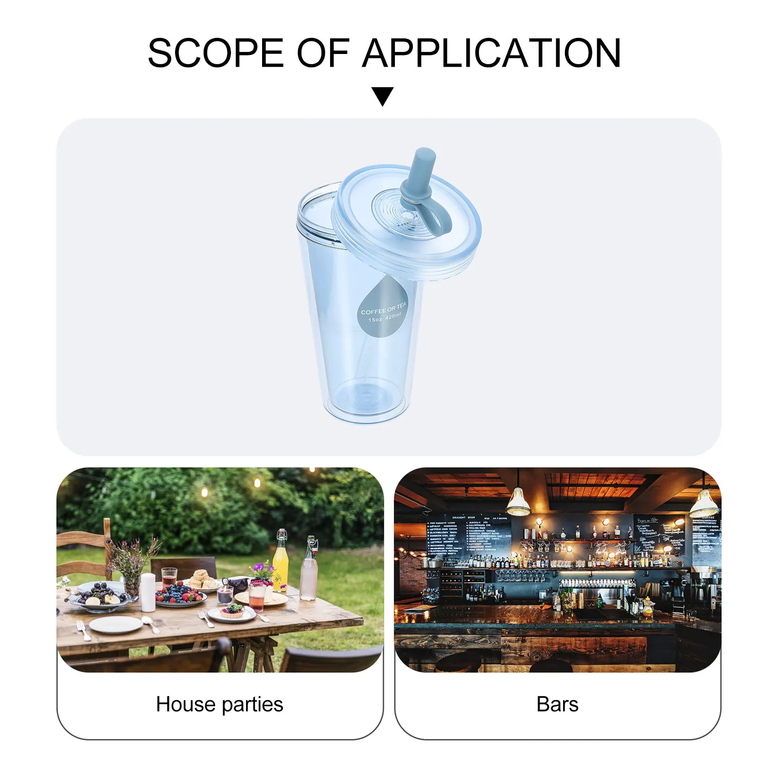 

Anti-shatter Sippy Cup Reusable Water Cups with and Lid Tumblers Plastic Straw Portable Coffee Mug Travel Tea