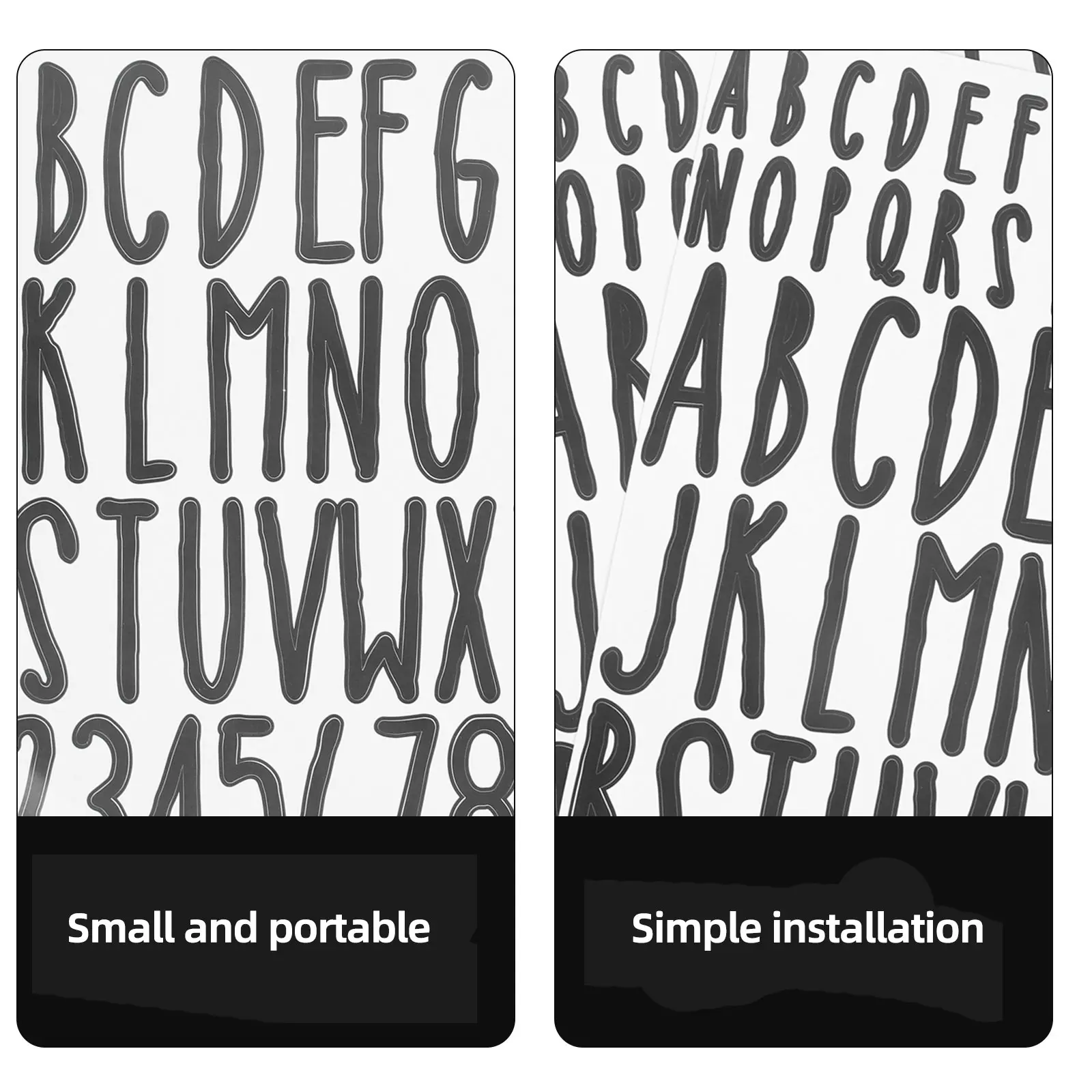 

5pcs PVC Reflective Mailbox Numbers Stickers Self-Adhesive Waterproof Address Letter Decals Doorplate Number Labels for House