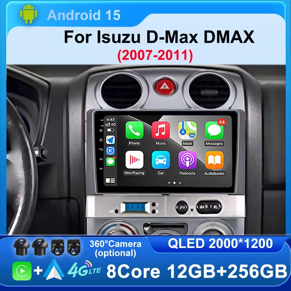 

Автомобильное радио Android для Isuzu DMAX 2007-2011 4G WIFI BT GPS-навигация Мультимедийный видеоплеер Стерео 8-ядерный 8 + 128 ГБ Без 2din DVD
