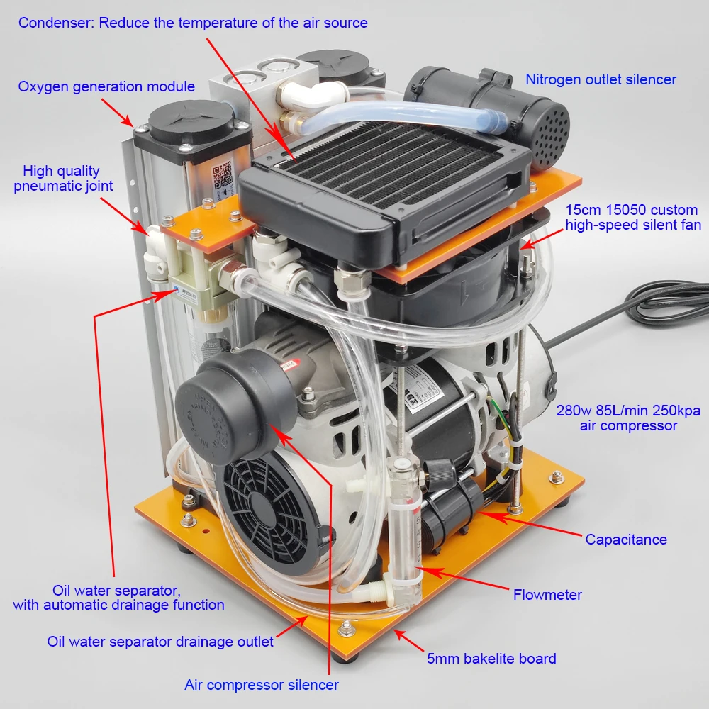 Psa 5l/min Haushalts sauerstoff konzentrator ≥ 93% hoch konzentrierter Aquarium oxygen ation medizinischer Sauerstoff maschinen generator